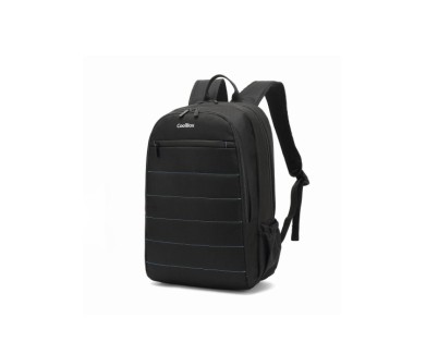 Coolbox BAG15-2N Mochila para Portatil 15.6\" - Compartimento Acolchado - Tejido Impermeable - Bolsillos Laterales - Asa y Tirantes Regulables - Cinta Elastica Para Trolley - Color Negro