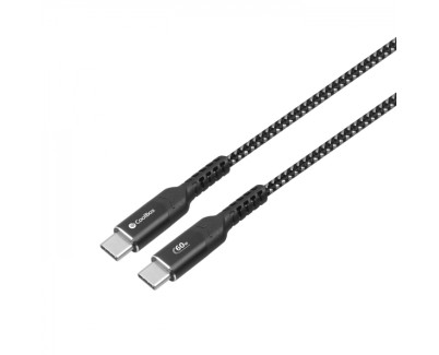 CoolBox Cable USB-C a USB-C 3.2 - 60W - Longitud 1,2m - Color Negro