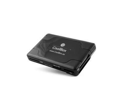 CoolBox CRE065 Multilector de Tarjetas Externo - 3x USB 2.0, DNIe 4.0, SIM, SD, MMC, Micro SD y todas sus Variantes - Color Negro