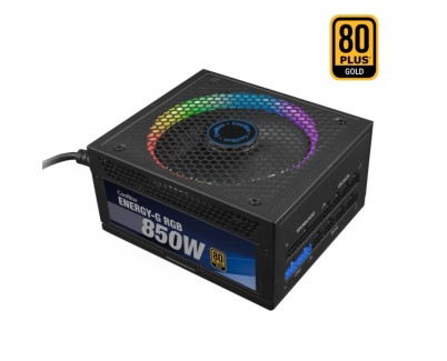 Coolbox Energy-G Fuente de Alimentacion 80 Plus Gold Modular 850W ATX 3.0 RGB - Conector PCIe 6 + 2 pines - ARGB - Ventilador 140mm