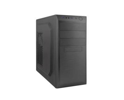 Coolbox F750 Caja ATX con Fuente de Alimentacion - Apta para 5.25\", 3.5\", 2.5\" - USB-A 3.0, Audio HD - Cerradura Kensington - Color Negro