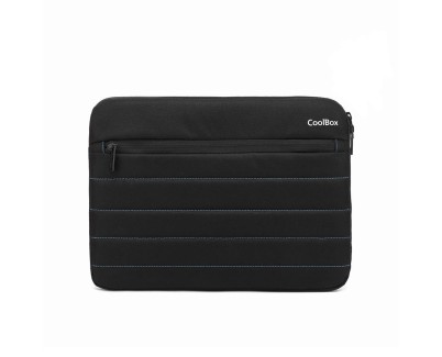 CoolBox Funda para Tablet/Netbook/Portatil hasta 13\" - Acolchado - Tejido Impermeable - Cierre de Cremallera - Color Negro