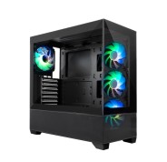 Coolbox GA250 Vision Caja Torre ATX, Micro ATX, Mini-ITX - Frontal y Lateral Cristal Templado - Tamaño HDD 2.5\", 3.5\" - USB-A 3.0, USB-C y Audio - 4 Ventiladores ARGB 120mm - Soporta Refrigeracion Liquida