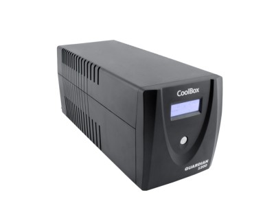 Coolbox Guardian3 SAI 1200VA 720W - 4x Schukos - USB - 2x RJ45 - Proteccion Completa Frente a Picos de Tension y Cortes de Suministro - Pantalla LCD