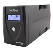 Coolbox Guardian3 SAI 800VA UPS 480W - 2x Schukos - USB - RJ45 - Proteccion Completa Frente a Picos de Tension y Cortes de Suministro - Pantalla LCD