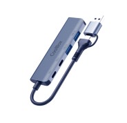 CoolBox HUB4 Lite USB-C/A - 2x USB-C, 2x USB-A 3.2 Gen1 - Aluminio - Color Gris
