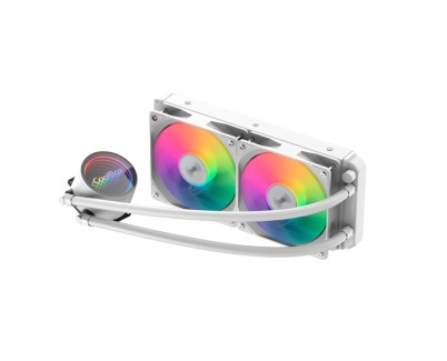 Coolbox Infinite Liquid240 Kit de Refrigeracion Liquida - ARGB - TDP 250W - Compatibilidad Universal - Color Blanco