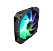 Coolbox Infinity Ventilador ARGB - Efecto Tunel de Colores - Silencioso - Rodamiento Hidraulico - Color Negro