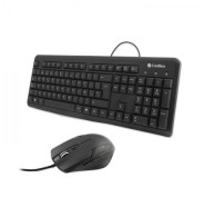 Coolbox KTR-01U Pack USB Teclado 105 Teclas + Raton 4 Botones - Uso Ambidiestro - Cable de 1.50m - Color Negro