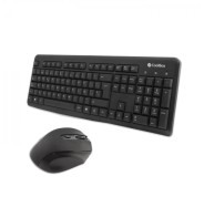 Coolbox KTR-02W Pack Inalambrico USB Teclado Teclas + Raton 1600dpi Ergonómico - Teclas silencionas - Color Negro