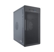 Coolbox M100 Caja Torre MicroATX - Tamaño Disco Soportado 3.5\", 2.5\" - USB-A 3.2 Gen1, USB-C 3.2, USB-A 2.0 Gen1 y Audio HD - FullMetal - Color Negro