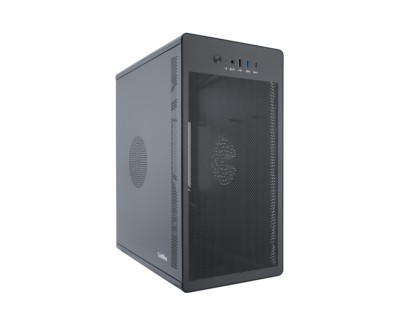 Coolbox M100 Caja Torre MicroATX - Tama&ntilde;o Disco Soportado 3.5\", 2.5\" - USB-A 3.2 Gen1, USB-C 3.2, USB-A 2.0 Gen1 y Audio HD - FullMetal - Color Negro