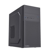 Coolbox M680 Caja Torre MicroATX - Tamaño Disco Soportado 3.5\", 2.5\" - USB-C, USB-A 3.2, USB-A 2.0 y Audio - Fuente de Alimentación de 500W - Color Negro