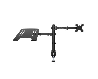 Coolbox MP01 Soporte de Mesa Giratorio e Inclinable para Portatil y Monitor/TV 8Kg de Hasta 32\" - Color Negro