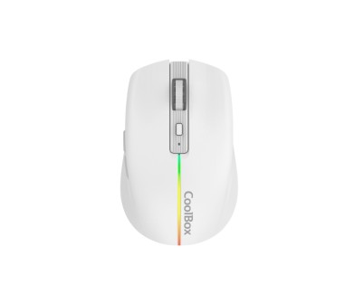 Coolbox W01 Raton Gaming Inalambrico 1600dpi - 6 Botones - Iluminacion RGB - Color Blanco