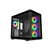Cooler Master Elite 600 Caja Semitorre ATX/MicroATX/Mini-ITX - 4 Ventiladores 120mm RGB - Vista Panoramica - Doble Camara - Audio - 2xUSB-A - 1xUSB-C - 445x285x410mm - Color Negro