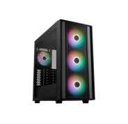 Cooler Master Masterbox 600 Caja Semitorre ATX/MicroATX/Mini-ITX - 3 Ventiladores 140mm RGB Frontales - 1 Ventilador 120mm RGB Trasero - Ventana Lateral - Rejilla Metal-Mesh - 230x481x474mm - Color Negro