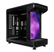 Cooler Master MasterFrame 360 Stage LCD Caja ATX - 2x USB-A 3.2 1x USB-C 4.0 1x Audio y Micro - Pantalla 15,6\" FHD - Focos ARGB  - Color Negro