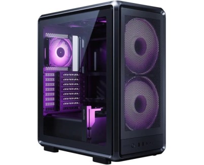 Cooler Master Masterframe 500 Caja Torre E-ATX - 2 Ventiladores 200mm RGB Frontales - Ventana Lateral - Paneles Intercambiables - Rejilla Metal-Mesh - 654x580x376mm - Color Negro