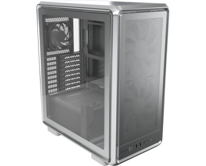 Cooler Master Masterframe 500 Caja Torre E-ATX - Ventana Lateral - Paneles Intercambiables - 2 Ventiladores de 200mm Frontales - Rejilla Metal-Mesh - 654x580x376mm - Color Plata