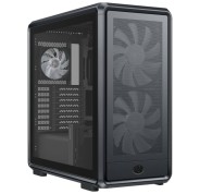 Cooler Master Masterframe 600 Caja Torre E-ATX - 2 Ventiladores 200mm RGB Frontales - 1 Ventilador 120mm RGB Trasero - Ventana Lateral - Paneles Intercambiables - Rejilla Metal-Mesh - 445x285x410mm - Color Negro