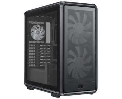Cooler Master Masterframe 600 Caja Torre E-ATX - 2 Ventiladores 200mm RGB Frontales - 1 Ventilador 120mm RGB Trasero - Ventana Lateral - Paneles Intercambiables - Rejilla Metal-Mesh - 445x285x410mm - Color Negro