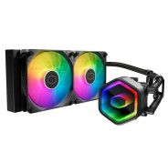 Cooler Master Masterliquid 240 Core II Lite ARGB Kit de Refrigeracion Liquida - Ventiladores Preinstalados - Tubos de 400mm - Iluminacion Espejo Infinito - Color Negro