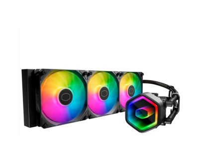 Cooler Master Masterliquid 360 Core II Lite ARGB Kit de Refrigeracion Liquida - Ventiladores Preinstalados - Tubos de 400mm - Iluminacion Espejo Infinito - Color Negro