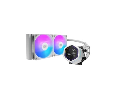 Cooler Master Masterliquid Core Nex Digital 240 ARGB Kit de Refrigeracion Liquida - Pantalla LED Digital 2,1\" - Color Blanco