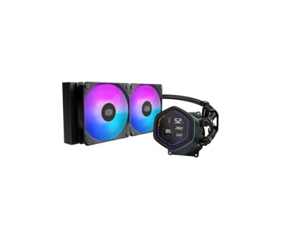 Cooler Master Masterliquid Core Nex Digital 240 ARGB Kit de Refrigeracion Liquida - Pantalla LED Digital 2,1\" - Color Negro