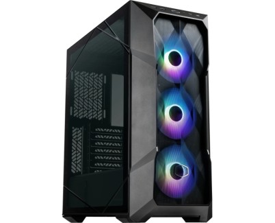 Cooler Master TD500 Mesh V2 Caja Gaming - Frontal MESH - 3 Ventiladores CF120 ARGB - Lateral Vidrio Templado - Soporta Refrigeracion Liquida - Color Negro