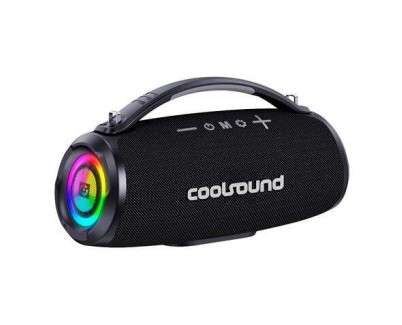 Coolsound Altavoz Bluetooth Beach Boom 40W - Asa de Transporte - Efecto Luces LED - Color Negro