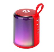 Coolsound Altavoz Bluetooth Light Boom 5W - Asa de Transporte - Efecto Luces LED - Color Rojo