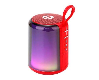 Coolsound Altavoz Bluetooth Light Boom 5W - Asa de Transporte - Efecto Luces LED - Color Rojo