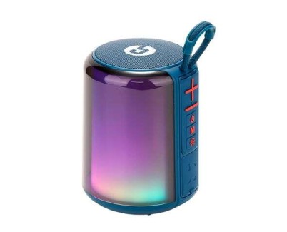 Coolsound Altavoz Bluetooth Light Boom 5W - Asa de Transporte - Efectos Luces LED - Color Azul