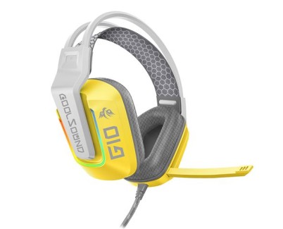 Coolsound Auricular Gaming G10 - Compatible con XBOX, PS5, PS4, Switch y PC - Color Amarillo