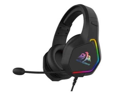 Coolsound G6 Auriculares Gaming con Microfono - USB para Iluminacion LED - Diadema Ajustable - Almohadillas Acolchadas - Controles en Cable - Cable de 2m