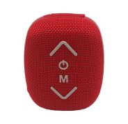 Coolsound Riderbeat Altavoz Bluetooth True Wireless 7W - Autonomia hasta 3h - USB, MicroSD y Aux - Funcion Manos Libres - Radio FM - Soporte Para Manillar - Color Rojo