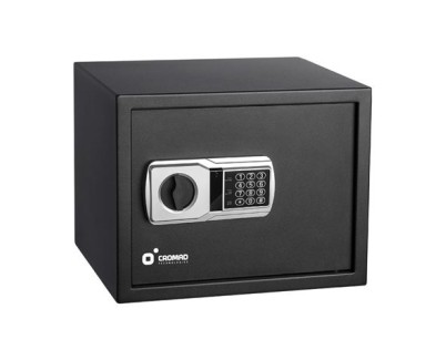 Cromad Caja Fuerte Electronica - Alto Nivel de Seguridad - De 3 a 8 Digitos - Bisagras Ocultas - Incluye Llave de Emergencia - 300x380x300mm