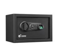 Cromad Caja Fuerte Electronica - Alto Nivel de Seguridad - De 4 a 8 Digitos - Huella Dactilar - Bisagras Ocultas - Incluye Llave de Emergencia - 200x310x200mm