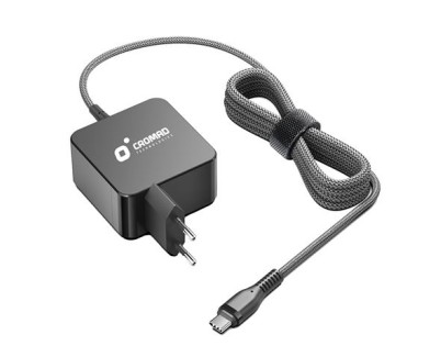 Cromad CR1204 Cargador Universal de Pared para Portatil USB-C 65W - Carga Rapida PD 3.0 - Cable de 1.50m - Color Negro