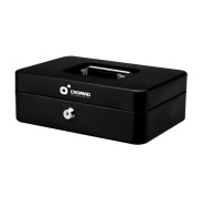 Cromad CR1225 Caja de Caudales Metalica - Cerradura de Llave - 5 Compartimentos - Asa de Transporte - 90x250x180mm