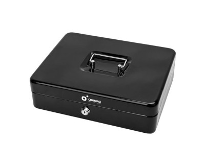 Cromad CR1226 Caja de Caudales Metalica - Cerradura de Llave - 5 Compartimentos - Asa de Transporte - 90x300x240mm