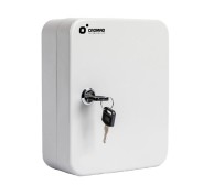 Cromad CR1227 Armario de Seguridad Para Llaves - Cerradura de Llave - 20 Ganchos Metalicos - Instalacion Mural Sencilla - Color Blanco