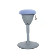 Cromad Design Taburete Multiusos - Asiento con Altura Ajustable - Giro de 360º - Tejido a Prueba de Agua - Color Azul Claro/Gris