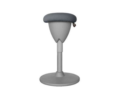 Cromad Design Taburete Multiusos - Asiento con Altura Ajustable - Giro de 360º - Tejido a Prueba de Agua - Color Gris