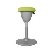 Cromad Design Taburete Multiusos - Asiento con Altura Ajustable - Giro de 360º - Tejido a Prueba de Agua - Color Verde/Gris