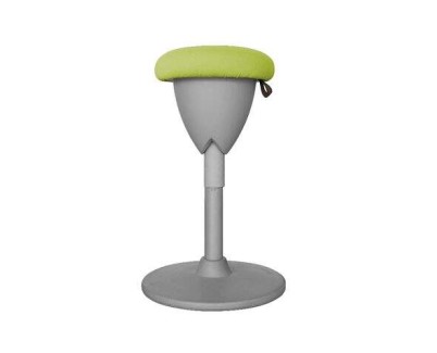 Cromad Design Taburete Multiusos - Asiento con Altura Ajustable - Giro de 360º - Tejido a Prueba de Agua - Color Verde/Gris