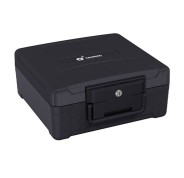 Cromad Firebox M1 Caja Fuerte - Resistente a Fuego y Agua - Cerradura de Llave - Diseño Robusto y Portatil - 170x390x365mm