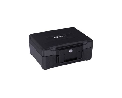 Cromad Firebox S1 Caja Fuerte - Resistente a Fuego y Agua - Cerradura de Llave - Dise&ntilde;o Robusto y Portatil - 155x365x285mm